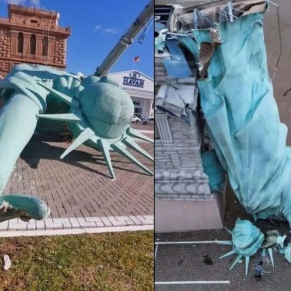 Une réplique de la Statue de la Liberté s’effondre au Brésil