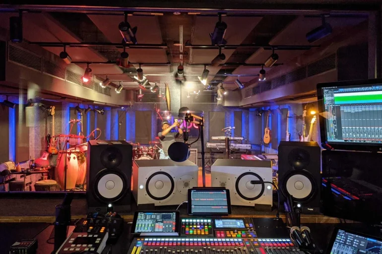 Studio d’enregistrement à Lagos, image d’illustration.