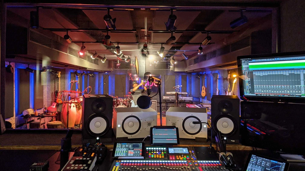 Studio d’enregistrement à Lagos, image d’illustration.