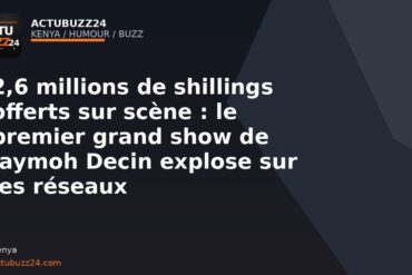 Jaymoh Decin reçoit un cadeau de 20 000 dollars pendant Sudhe Experience