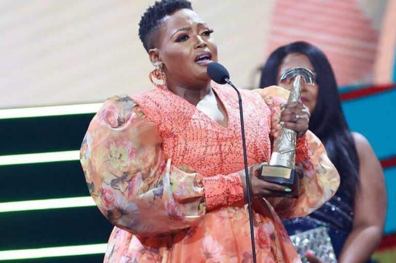 Ntokozo Mbambo lors d’une précédente cérémonie de récompenses gospel en Afrique du Sud.
