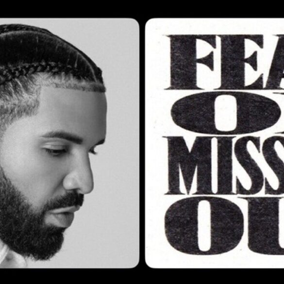 Drake dans un visuel annonçant de nouveaux morceaux