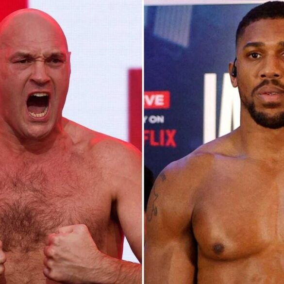 Tyson Fury et Anthony Joshua avant leur combat