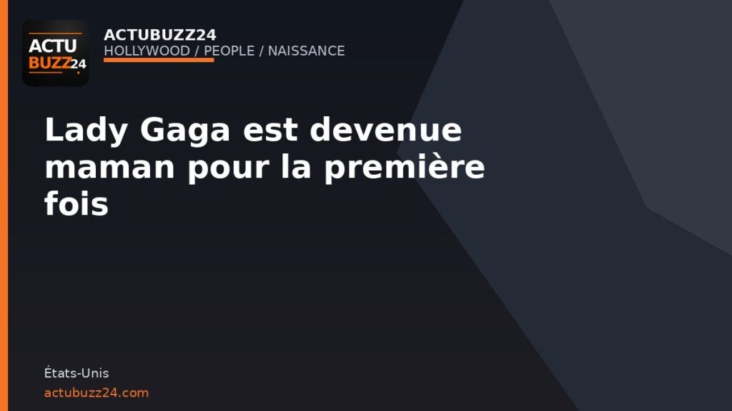 Lady Gaga et Michael Polansky ont accueilli leur premier enfant