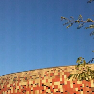 Vue du FNB Stadium à Johannesburg