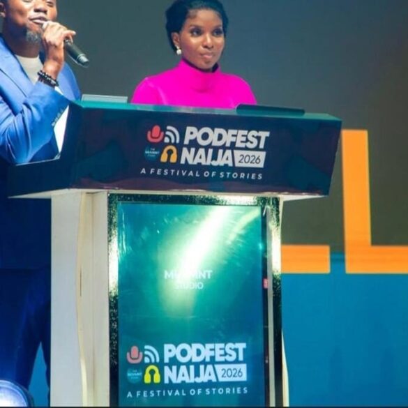 Scène de PodFest Naija 2026 à Lagos