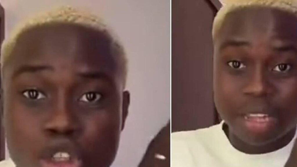 Images de Peller réagissant sur TikTok avec un portrait de Peter Obi